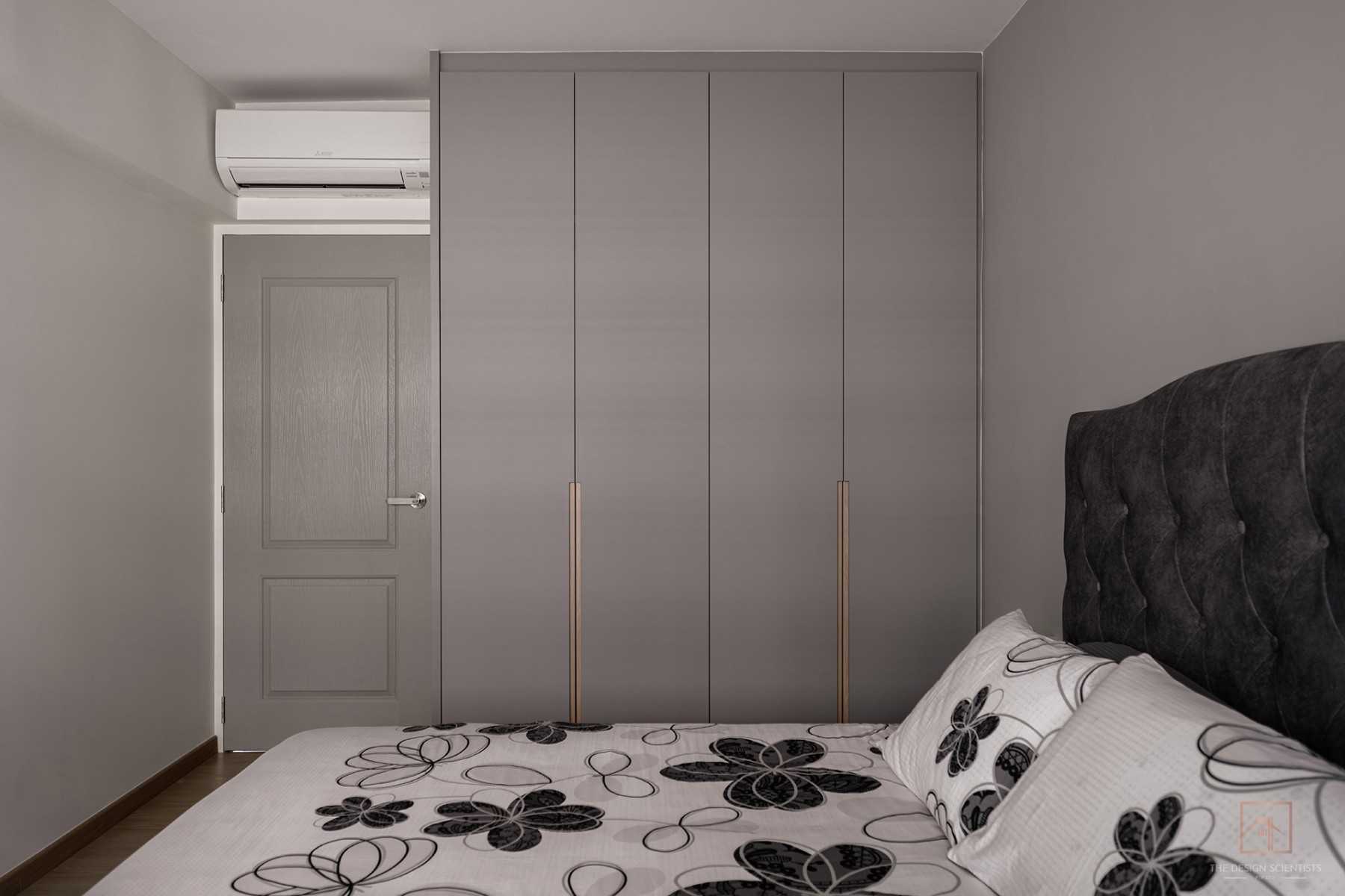 Scandinavian Bedroom with Wardrobe and Bedside Table