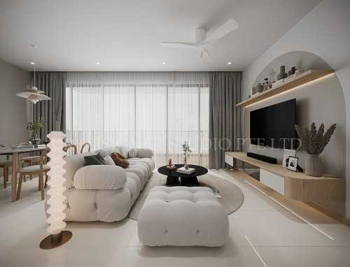 Scandinavian Living Room at 23 mattar road