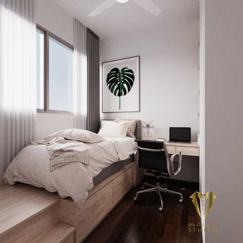 Scandinavian Bedroom at Bartley residence