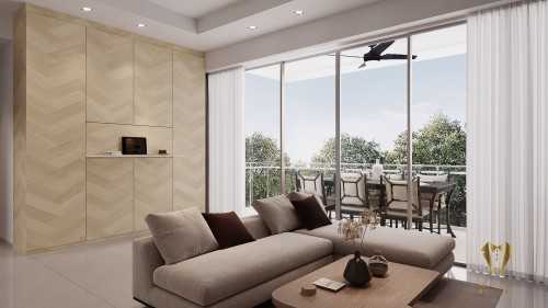 Scandinavian Living Room at Bartley residence