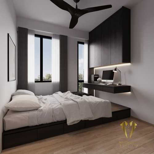 Contemporary Bedroom at Treasure @ tampines