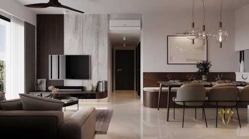 Contemporary Living Room at Treasure @ tampines