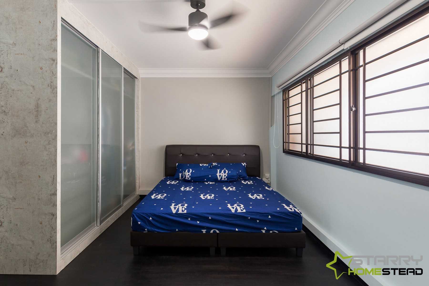 Scandinavian Bedroom with Wardrobe and Sliding Wardrobe