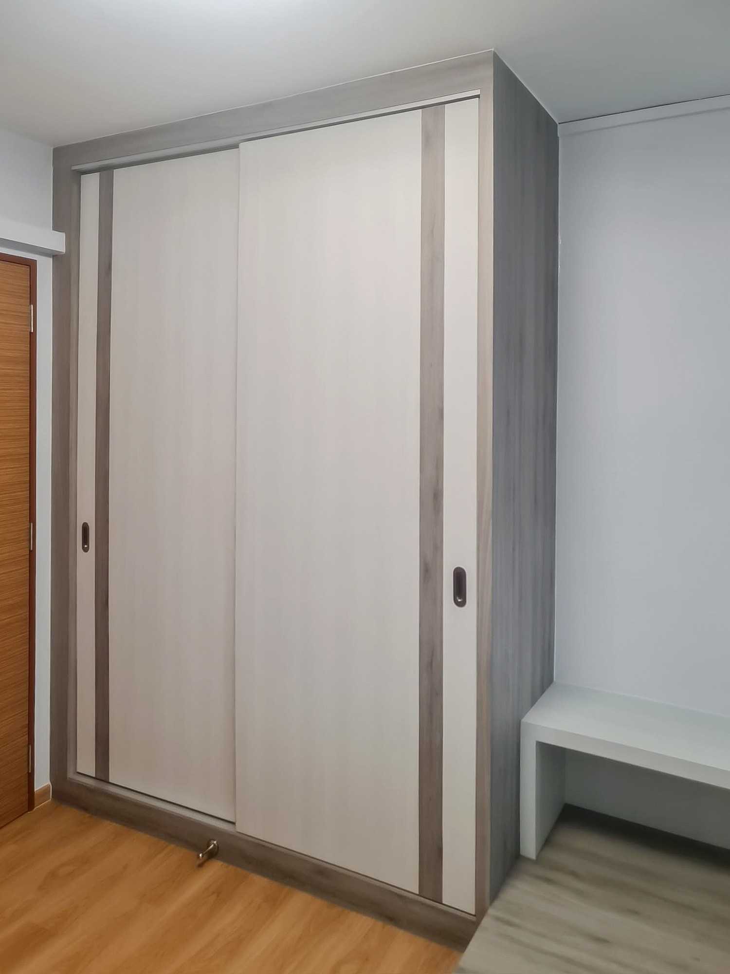 Scandinavian Bedroom with Wardrobe and Sliding Wardrobe