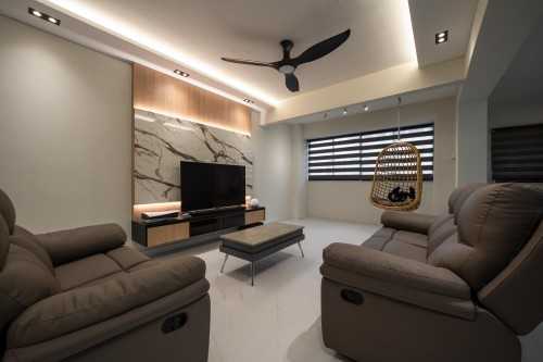 Contemporary Living Room at Woodlands | 746 woodlands circle
