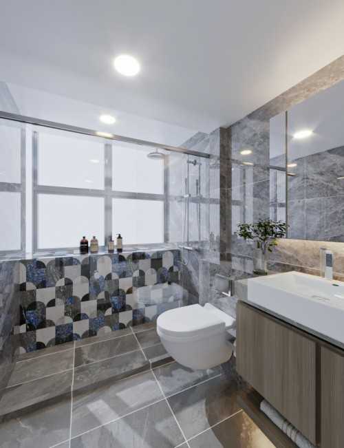 Contemporary Bathroom at Tanahmerah Crest