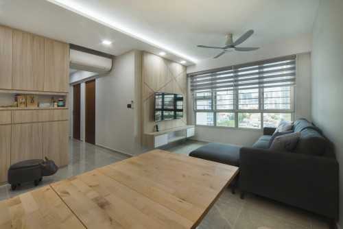Contemporary Living Room at Bendemeer Road