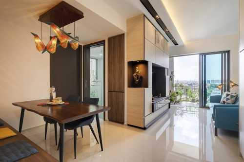 Contemporary Living Room at Forest Woods Residences