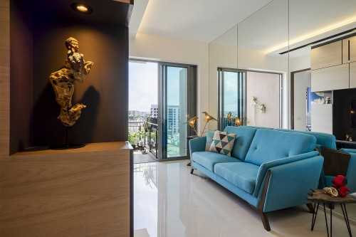 Contemporary Living Room at Forest Woods Residences