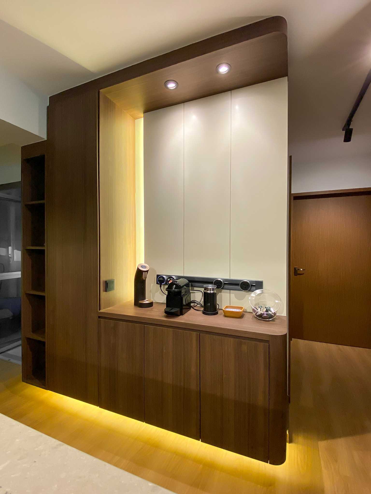 Scandinavian Dining Room with Sideboard and Paintings