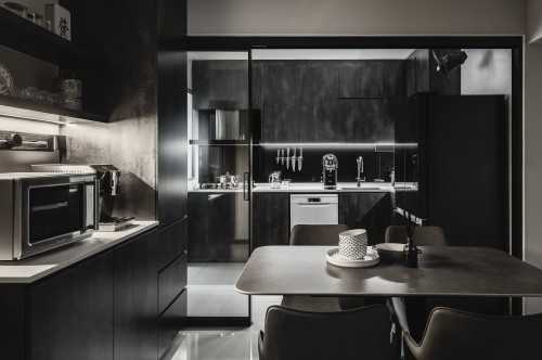Contemporary Kitchen at Dark Contemporary