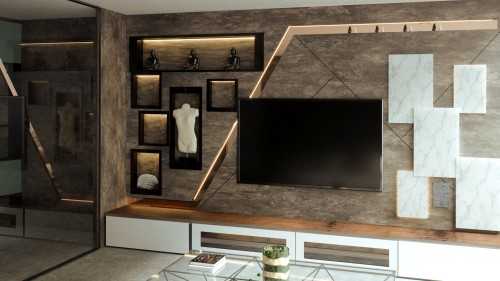 Modern Living Room at Jalan Kelichap