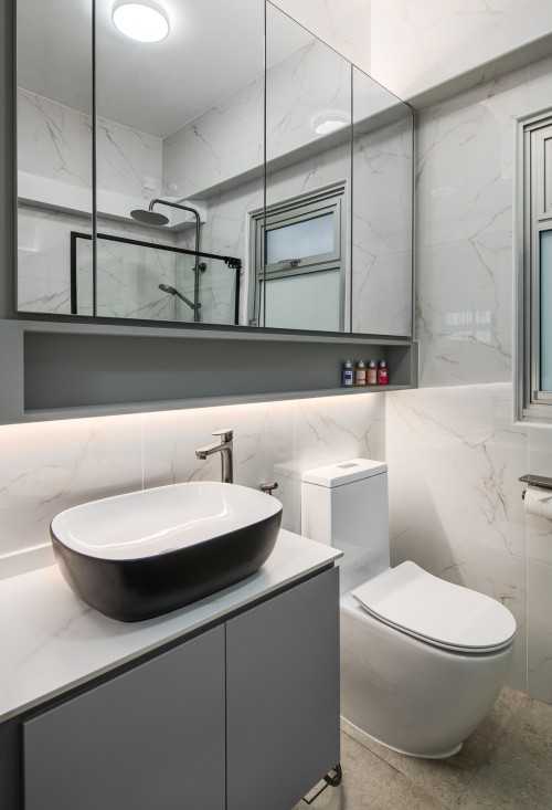 Scandinavian Bathroom at Yishun 476A
