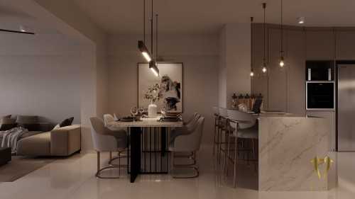 Contemporary Dining Room at Woodlands blk 891