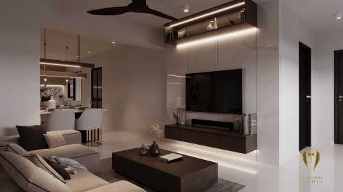 Contemporary Living Room at Woodlands blk 891