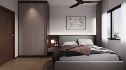 Contemporary Bedroom at Tampines @ treasure 3
