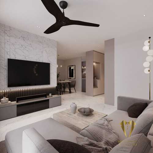 Contemporary Living Room at ubi grove 358A