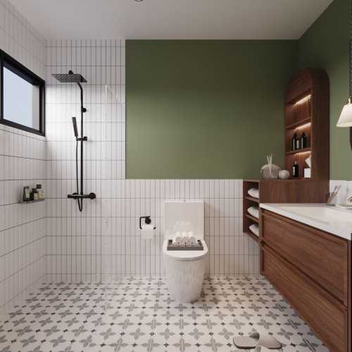 Eclectic Bathroom at 157 teck whye lane