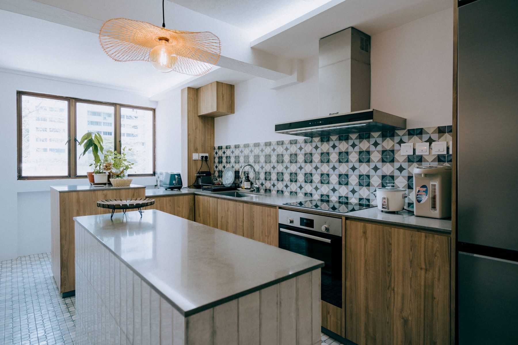 Vintage Kitchen with Countertop and Kitchen Island