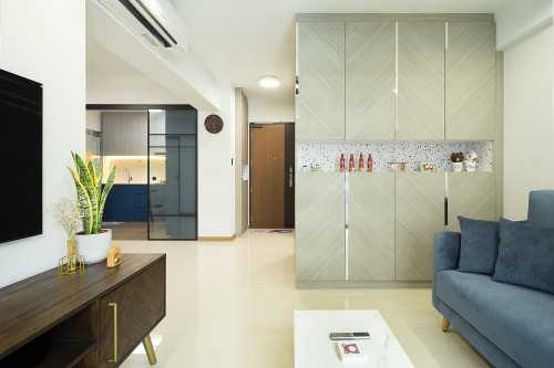 Contemporary Living Room at Bedok South Road