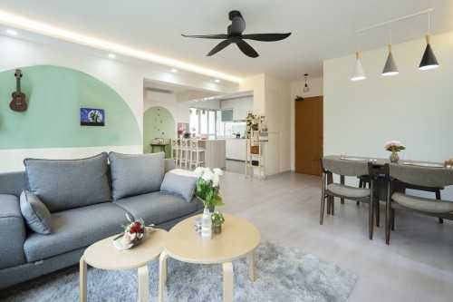 Contemporary Living Room at Woodlands St 13