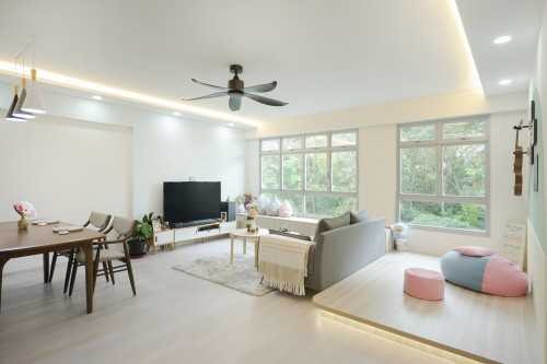 Contemporary Living Room at Woodlands St 13
