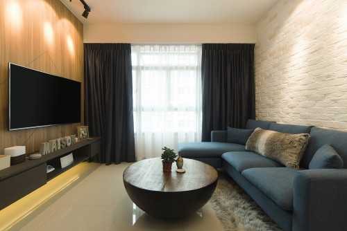 Contemporary Living Room at Anchovale Crescent