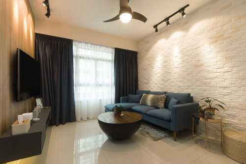 Contemporary Living Room at Anchovale Crescent