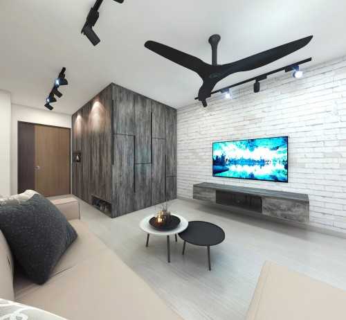 Contemporary Living Room at Anchorvale Road