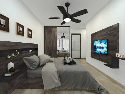 Contemporary Bedroom at Anchorvale Road