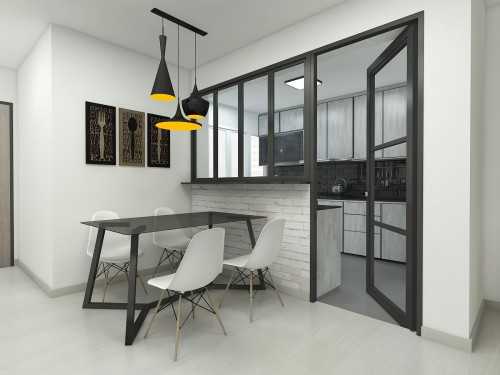 Contemporary Dining Room at Anchorvale Road