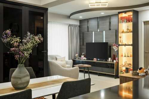 Contemporary Living Room at Hougang St