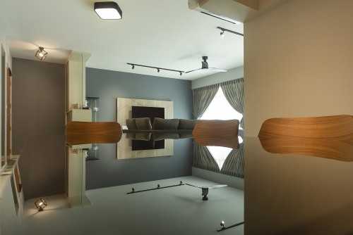 Contemporary Living Room at Bukit Batok Ave 6