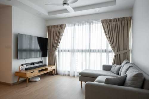 Minimalist Living Room at 613 punggol drive