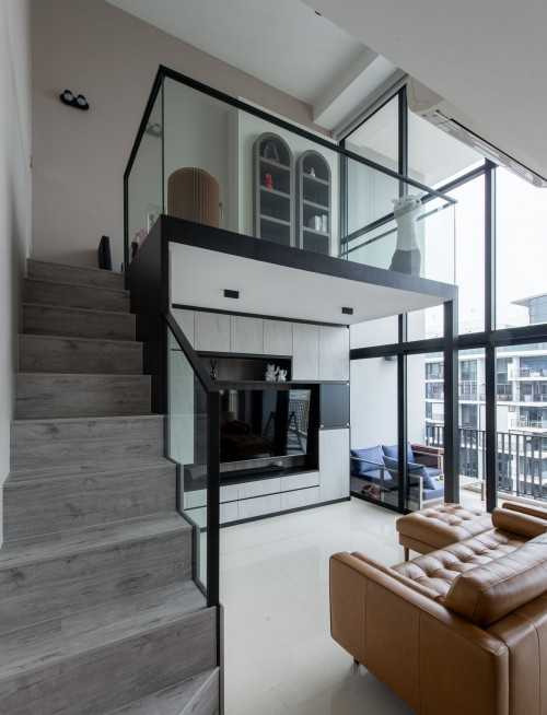 Modern Living Room at 28 Jln Lempeng The Trilinq