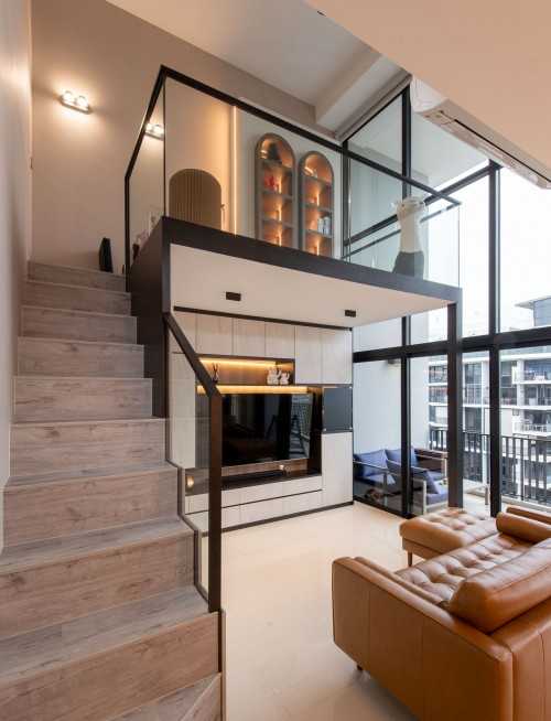 Modern Living Room at 28 Jln Lempeng The Trilinq