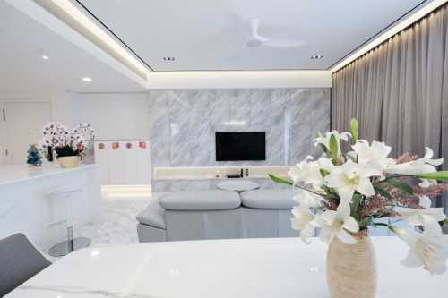 Modern Living Room at 7B Keppel Bay View