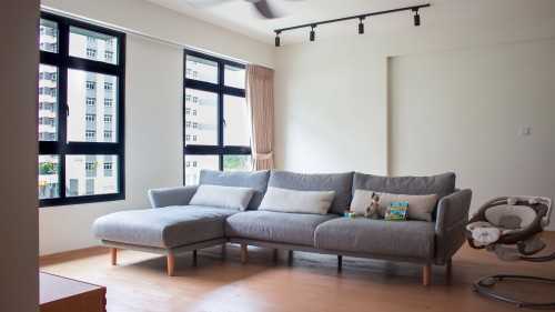 Scandinavian Living Room at 648B Tampines Greendew | Aspen