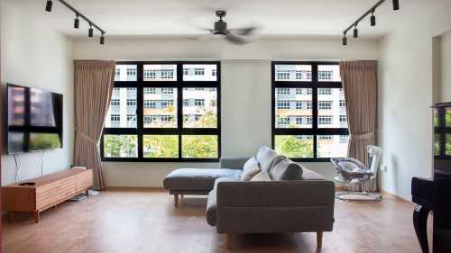 Scandinavian Living Room at 648B Tampines Greendew | Aspen