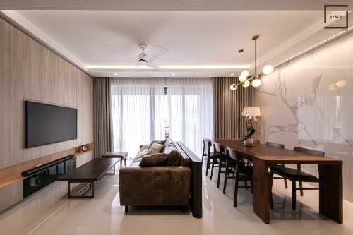 Contemporary Living Room at Condo @ The Rainforest
