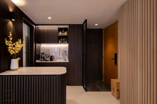 Contemporary Living Room at Condo @ The Rainforest