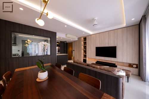 Contemporary Living Room at Condo @ The Rainforest