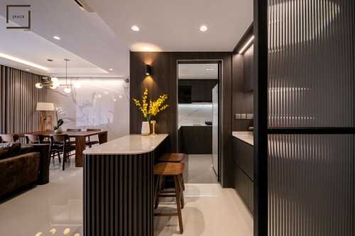 Contemporary Living Room at Condo @ The Rainforest