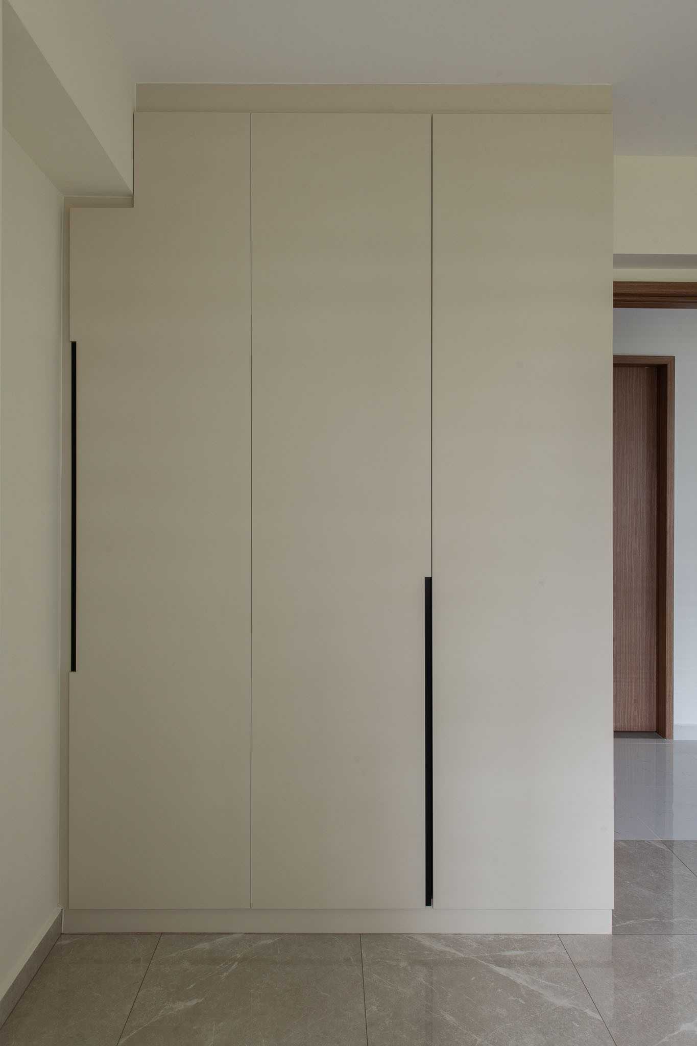 Scandinavian Bedroom with Wardrobe and Closet