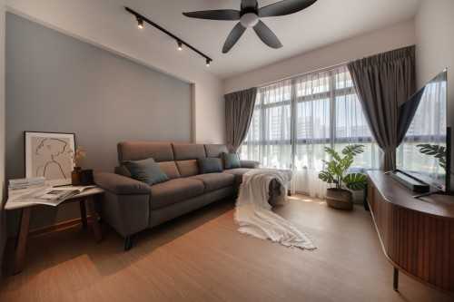 Scandinavian Living Room at 113A Alkaff Crescent