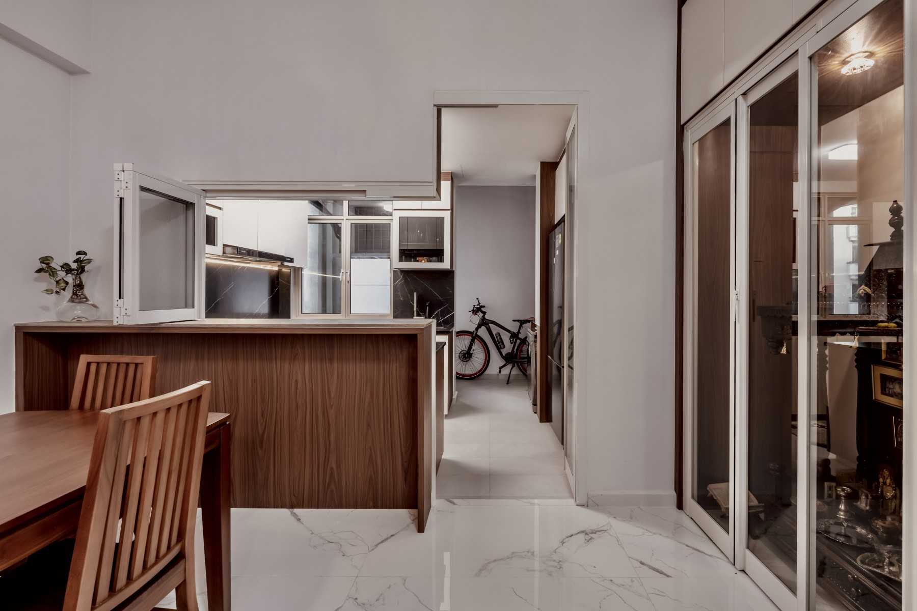 Modern Kitchen with Countertop and Kitchen Window