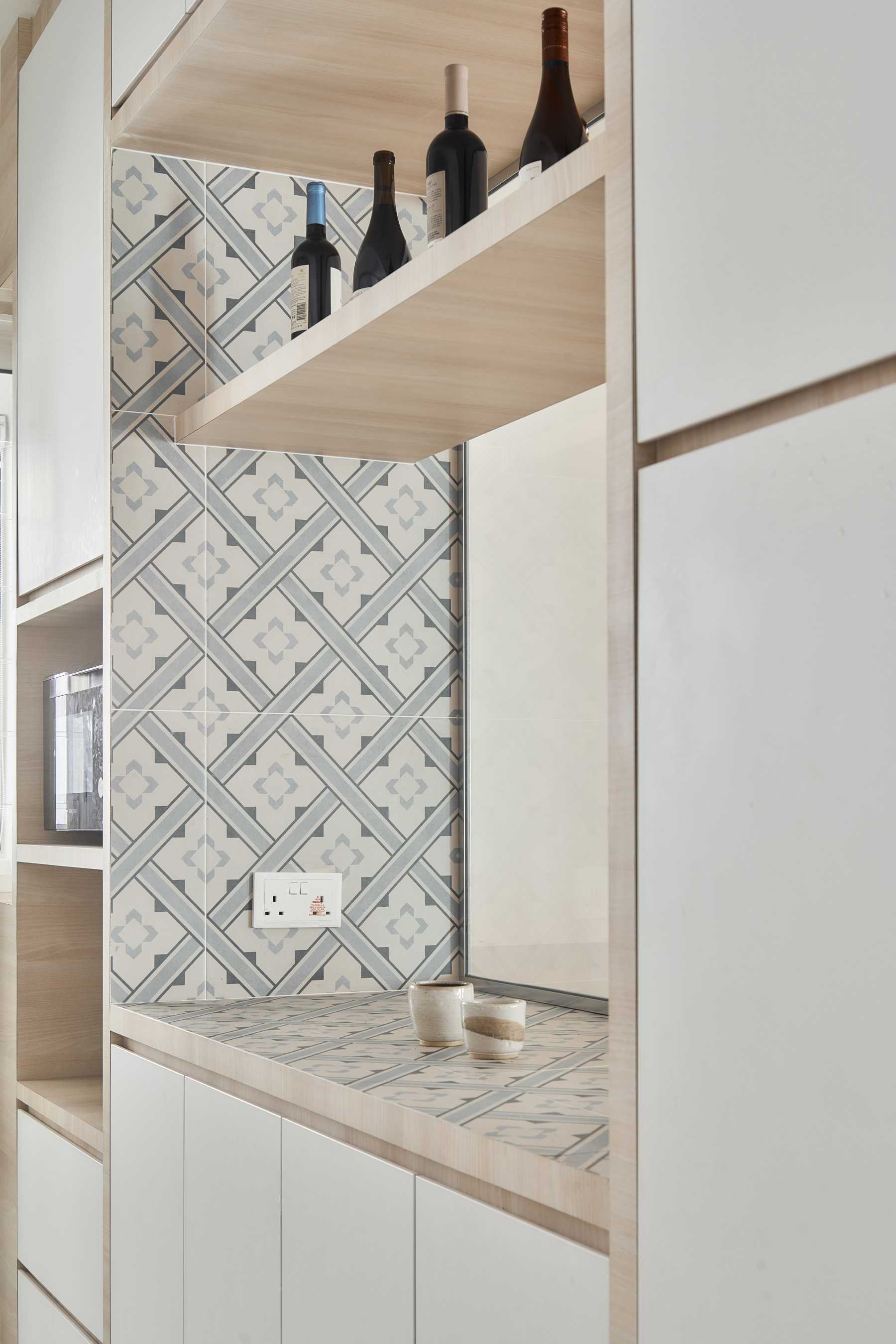 Scandinavian Kitchen with Display Cabinets and Kitchen Cabinets