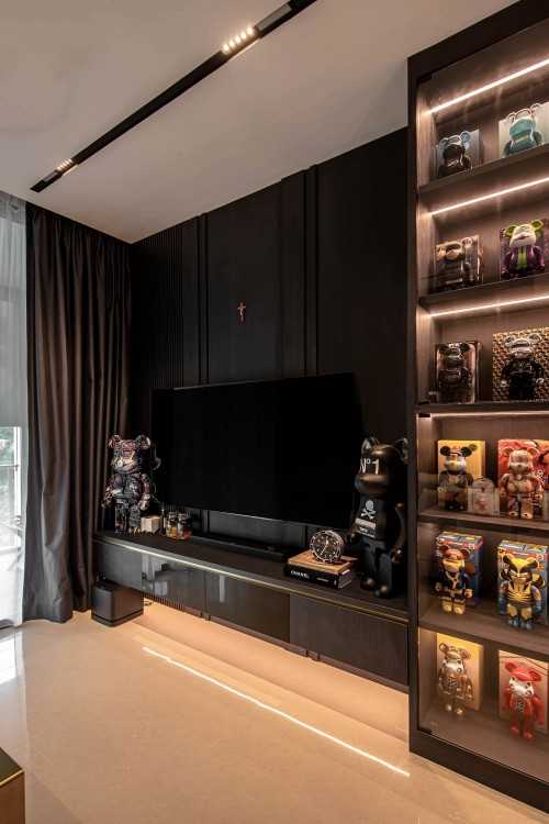 Contemporary Living Room at 521 Canberra Drive, Canberra Residence
