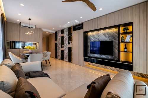 Contemporary Living Room at Resale Condo @ Thomson Grand