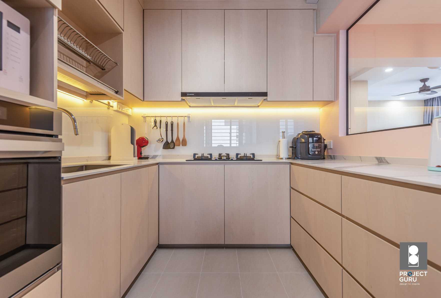 Modern Kitchen with Countertop and Cupboard